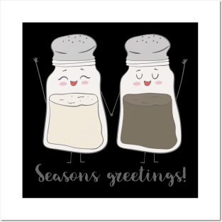 Seasons Greetings, Funny Christmas Food Posters and Art